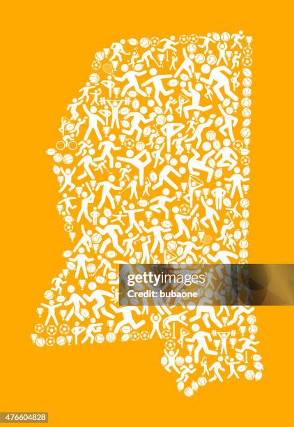 mississippi state fitness sports and exercise pattern vector background - mississippi state baseball stock illustrations