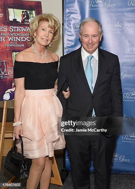 Christine Schwarzman and Stephen Schwarzman attend the Princess Grace Foundation-USA NY Special Summer 2015 Screening of REAR WINDOW at The Academy...