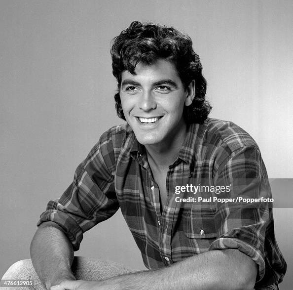 George Cl American actor George Clooney, circa 1980. Photographed in California ...