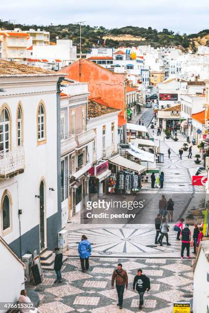 streets of albufeira, algarve. - albufeira stock pictures, royalty-free photos & images