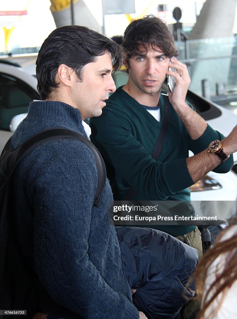 Francisco and Cayetano Rivera Sighting In Madrid - February 03, 2014