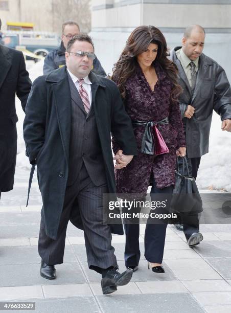 Joe Giudice and Teresa Giudice appear in court to face charges of defrauding lenders, illegally obtaining mortgages and other loans as well as...