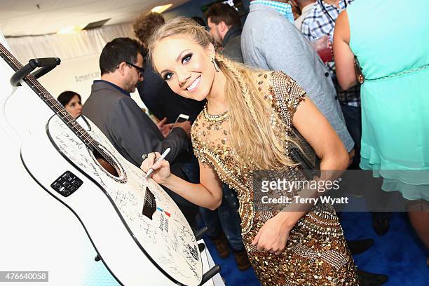 Singer Danielle Bradbery attends the American Airlines Suite during 2015 CMT Music Awards at Bridgestone Arena on June 10, 2015 in Nashville,...