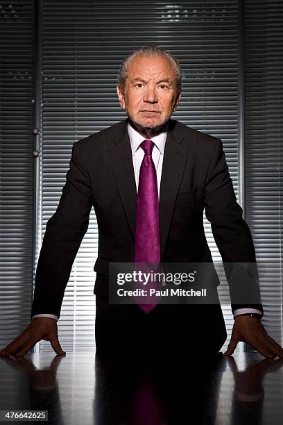 Businessman Alan Sugar is photographed on September 1, 2010 in London, England.