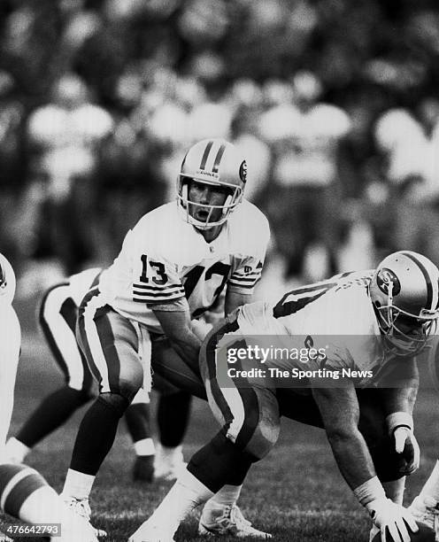 Steve Bono of the San Francisco 49ers circa 1993 at Candlestick Park in San Francisco, California.