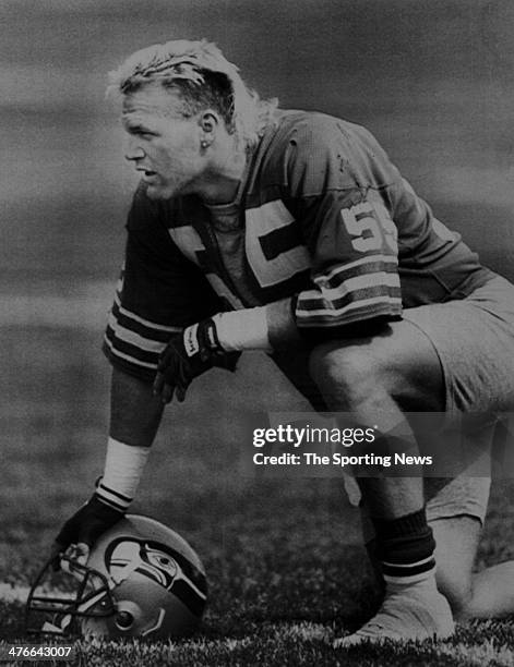 Brian Bosworth of the Seattle Seahawks circa 1987 in Seattle, Washington.