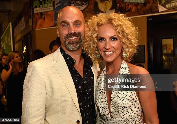 Stephen Schlapman and singer Kimberly Schlapman attend the 2015 CMT Music awards at the Bridgestone Arena on June 10, 2015 in Nashville, Tennessee.