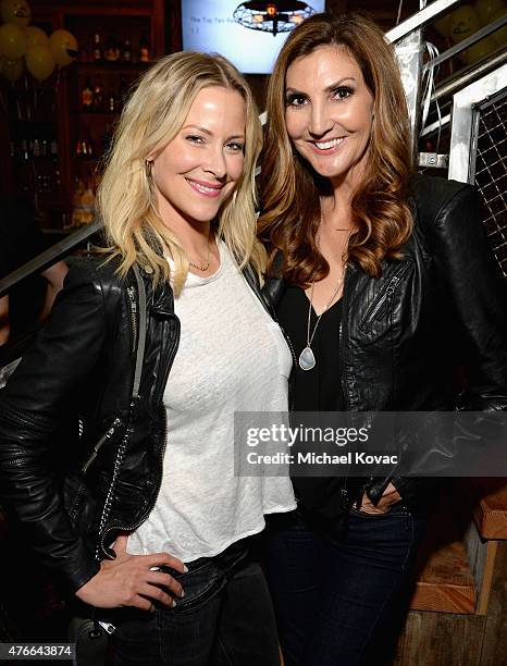 Actress Brittany Daniel and comedian Heather McDonald attend Shoebox's 29th Birthday Celebration hosted by Rob Riggle at The Improv on June 10, 2015...