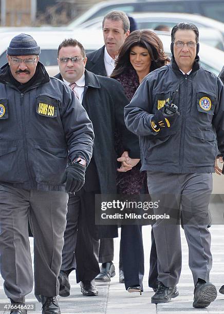 Joe Giudice and Teresa Giudice appear in court to face charges of defrauding lenders, illegally obtaining mortgages and other loans as well as...