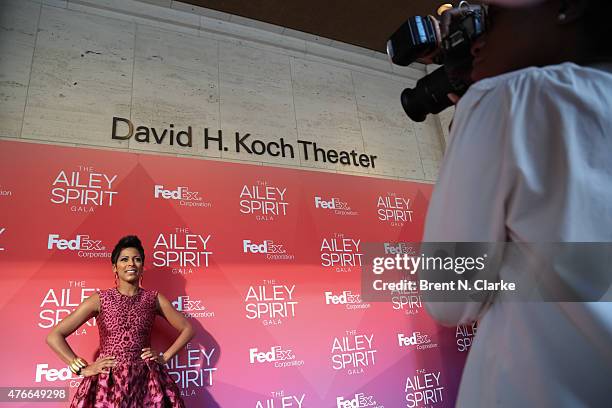 Today show anchor Tamron Hall arrives for the 2015 Ailey Spirit Gala held at the David H. Koch Theater, Lincoln Center on June 10, 2015 in New York...