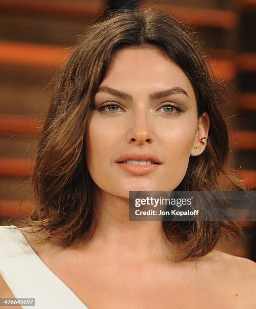 Model Alyssa Miller arrives at the 2014 Vanity Fair Oscar Party Hosted By Graydon Carter on March 3, 2014 in West Hollywood, California.