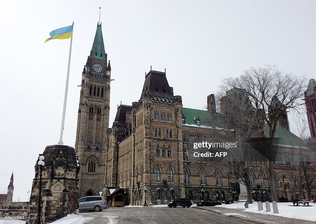 CANADA-UKRAINE-POLITICS-FLAG