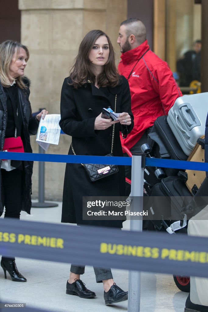 Keira Knightley Sighting  In  Paris