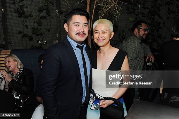 Director Bao Nguyen and producer Kimmie H Kim attend "Live From New York!" - Los Angeles Premiere - After Party at Hinoki & The Bird on June 10, 2015...