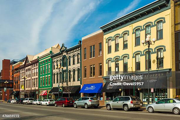 victorian square shoppes und andere architektur in lexington - lexington   kentucky stock-fotos und bilder