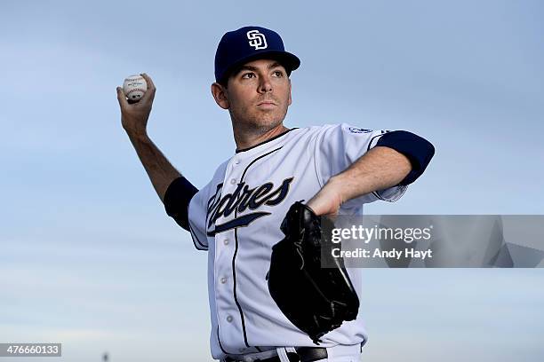 Tim Stauffer of the San Diego Padres poses for a portrait on Photo Day at the Peoria Sports Complex on February 21, 2014 in Peoria, Arizona.