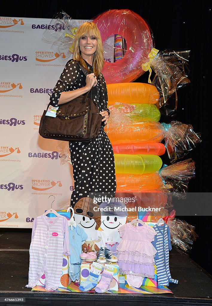 Heidi Klum Hosts A Babies"R"Us Sponsored Operation Shower Event