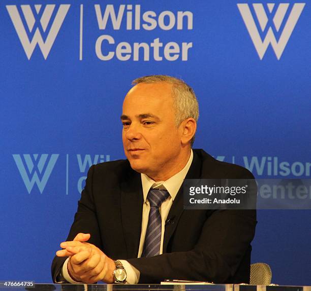 Israeli Minister of Intelligence Yuval Steinitz attends the American Israel Public Affairs Committee convention at the Woodrow Wilson International...