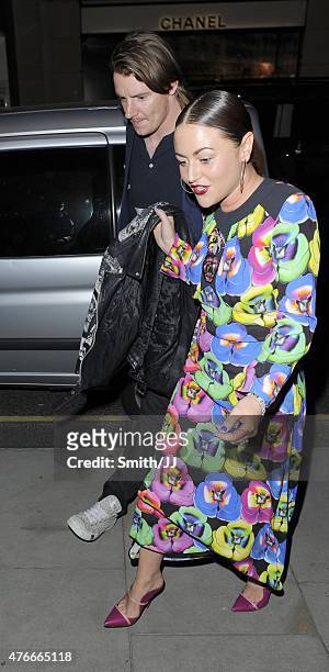 Jaime Winstone is seen leaving the Louis Vuitton party in Mayfair on June 10, 2015 in London, England.