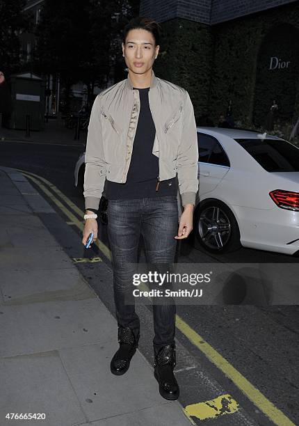 Nathaniel Weller is seen at the Louis Vuitton party in Mayfair on June 10, 2015 in London, England.