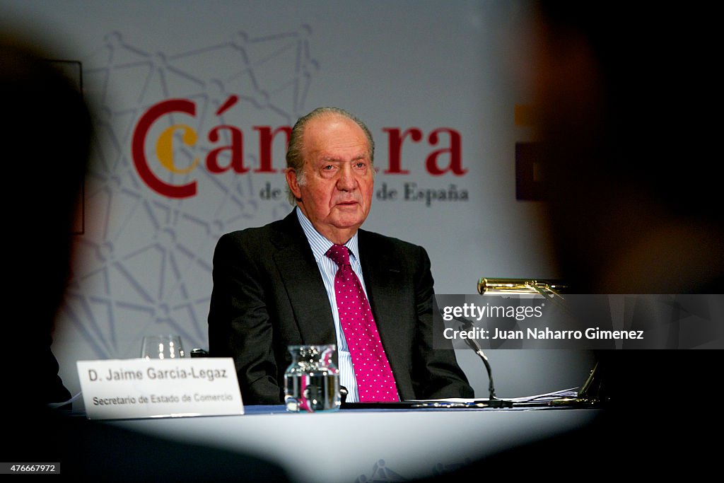 King Juan Carlos Attends the Closure of 3rd Internationalization Summit
