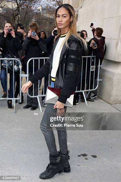 Jourdan Dunn attends the Chanel show as part of the Paris Fashion Week Womenswear Fall/Winter 2014-2015 on March 4, 2014 in Paris, France.