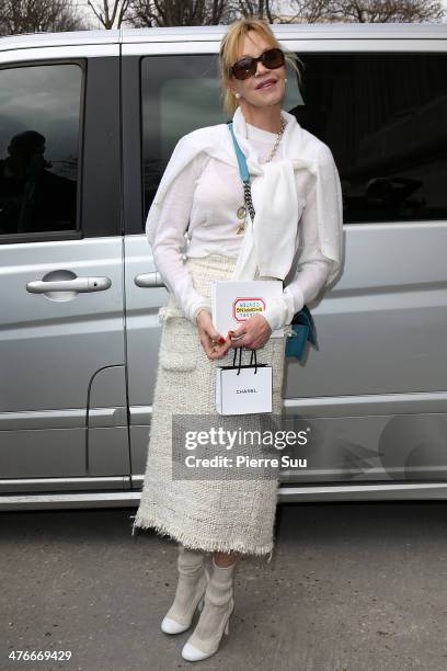 Melanie Griffth attends the Chanel show as part of the Paris Fashion Week Womenswear Fall/Winter 2014-2015 on March 4, 2014 in Paris, France.