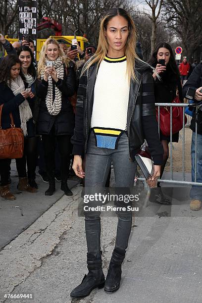 Jourdan Dunn attends the Chanel show as part of the Paris Fashion Week Womenswear Fall/Winter 2014-2015 on March 4, 2014 in Paris, France.