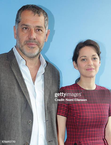 Luc Jacquet and Marion Cotillard attend "Ice & Sky" Climate Change Program Launch Event Hosted By Luc Jacquet And Marion Cotillard at FIAF on June...