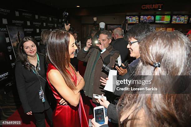 Maggie Q attends the "Divergent" special screening at Emagine Royal Oak on March 4, 2014 in Royal Oak, Michigan.