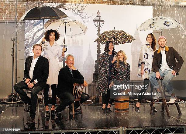 James Mishka, Mark Badgley, Cynthia Rowley, models and Chris Benz behind the scenes at the London Fog "Reimagine The Rain" Designer Collection Event...