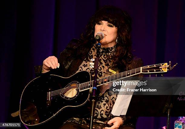 Musician Ann Wilson performs onstage during the Country Music Hall Of Fame & Museum's "All For The Hall" fundraising concert at Club Nokia on March...