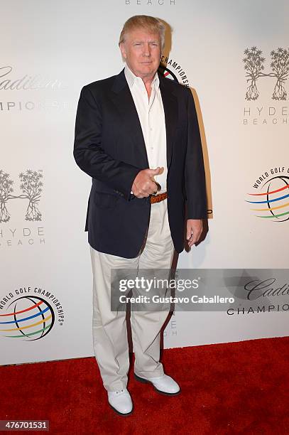 Donald Trump attends The Opening Drive Party at Hyde Beach on March 4, 2014 in Miami, Florida.