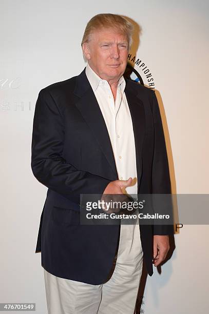 Donald Trump attends The Opening Drive Party at Hyde Beach on March 4, 2014 in Miami, Florida.