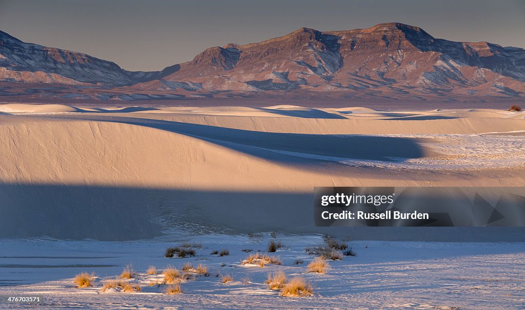 White Sands NM with snow located in New Mexico