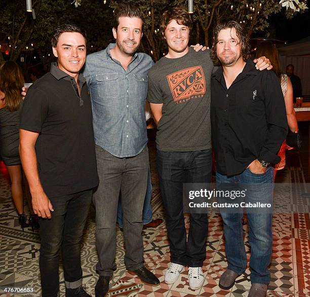 Pro golfers Rickie Fowler and Peter Uihlein attend The Opening Drive Party at Hyde Beach on March 4, 2014 in Miami, Florida.