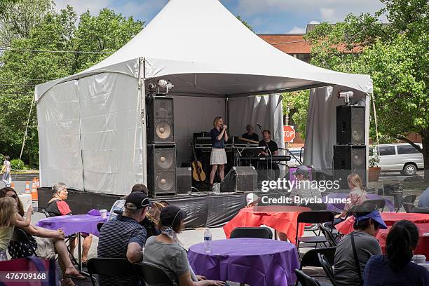 musikalische unterhaltung im bethesda fine arts festival - brycia james stock-fotos und bilder