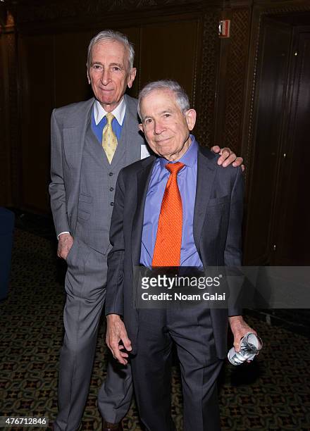 Author Gay Talese and president of Advance Publications Donald Newhouse attend the Mirror Awards '15 at Cipriani 42nd Street on June 11, 2015 in New...