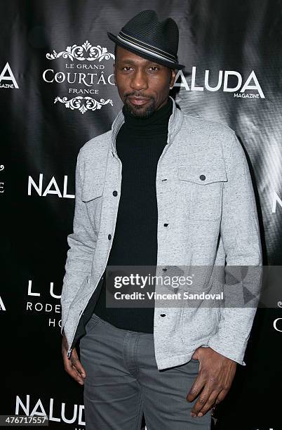 Actor Leon Robinson attends the Naluda Magazine March Issue Launch Party with Cover Girl Joyce Giraud at Luxe Rodeo Drive Hotel on March 4, 2014 in...