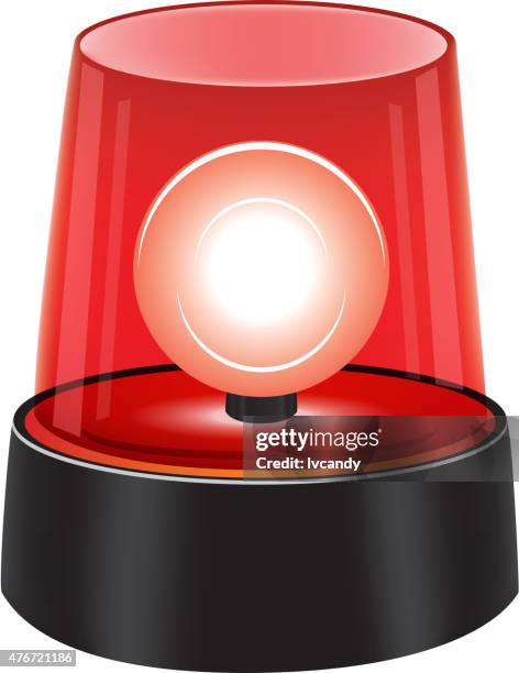 emergency lights - red beacon stock illustrations