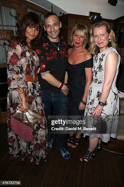 Helena Christensen, Christophe Laudamiel, Elizabeth Gaynes and Sarah Bailey attend a private dinner hosted by Helena Christensen to launch her new...