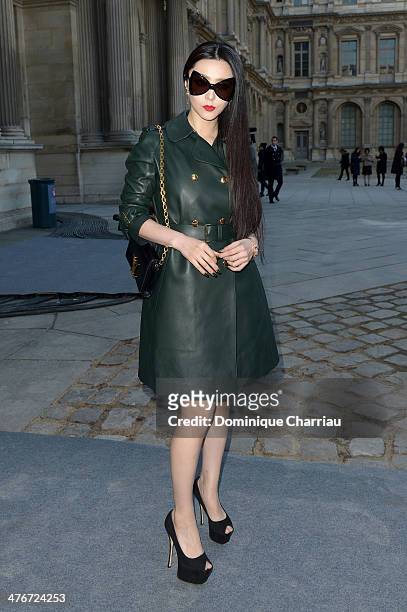 Actress Fan Bingbing attends the Louis Vuitton show as part of the Paris Fashion Week Womenswear Fall/Winter 2014-2015 on March 5, 2014 in Paris,...