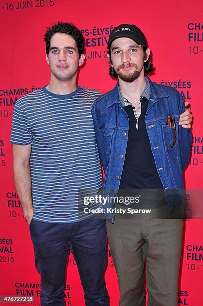 Benny Safdie and Joshua Safdie attend their Masterclass at Cinema Lincoln Champs Elysees on June 11, 2015 in Paris, France.