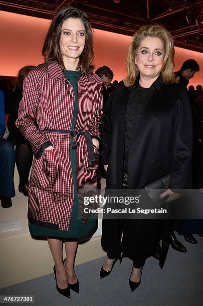 Chiara Mastroianni and Catherine Deneuve attend the Louis Vuitton show as part of the Paris Fashion Week Womenswear Fall/Winter 2014-2015 on March 5,...