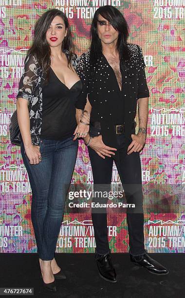 Marta Vaquerizo and Mario Vaquerizo attend MAC new trends party photocall at the Association of Architects on June 11, 2015 in Madrid, Spain.