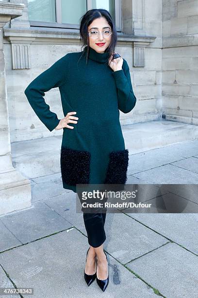 Actress Golshifteh Farahani attends the Louis Vuitton show as part of the Paris Fashion Week Womenswear Fall/Winter 2014-2015 on March 5, 2014 in...