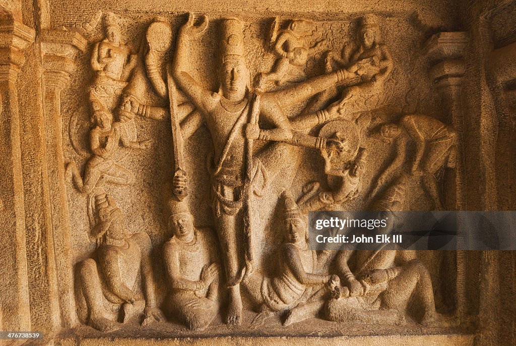 Varaha Mandapa, Vishnu relief carving