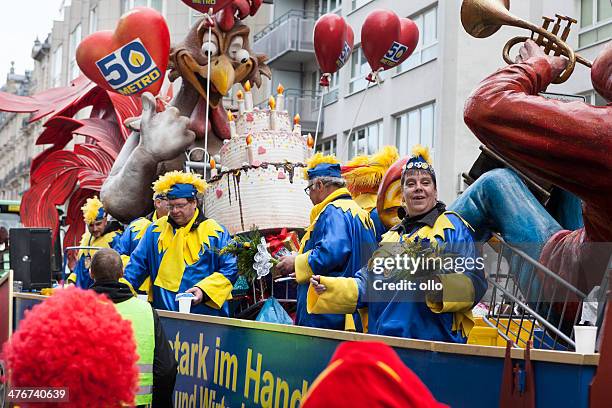 street carnival in wiesbaden 2014 - fasching stock pictures, royalty-free photos & images