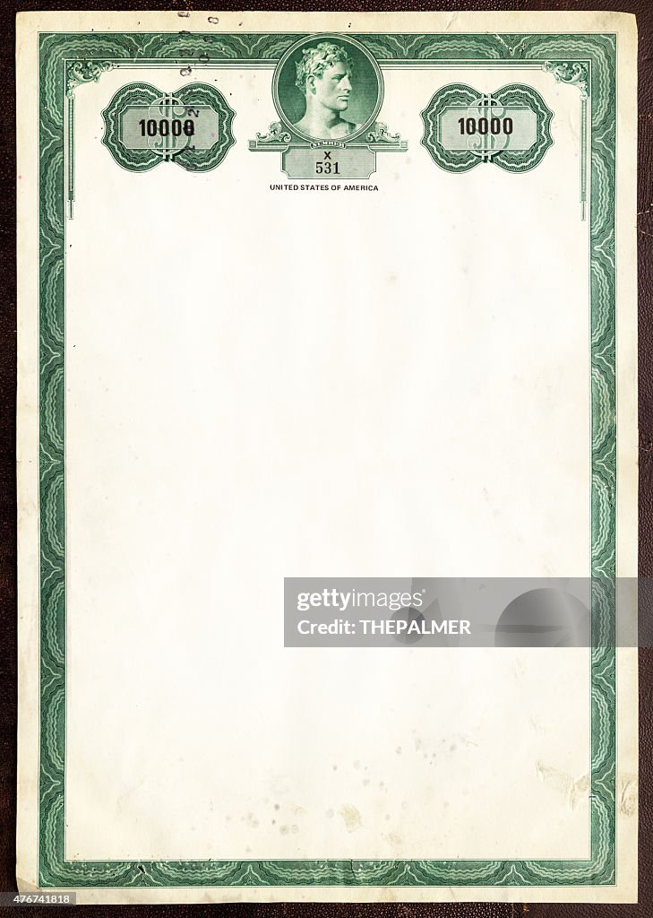 Ten Thousands shares bond