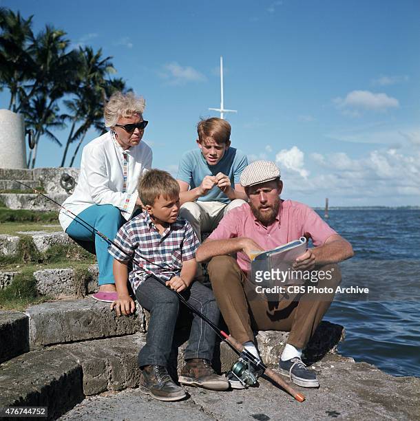 The Howard family during the shooting of GENTLE BEN. From left: Jean Howard , Clint Howard as Mark Wedloe, Ron Howard, and Clint Howard as Henry...